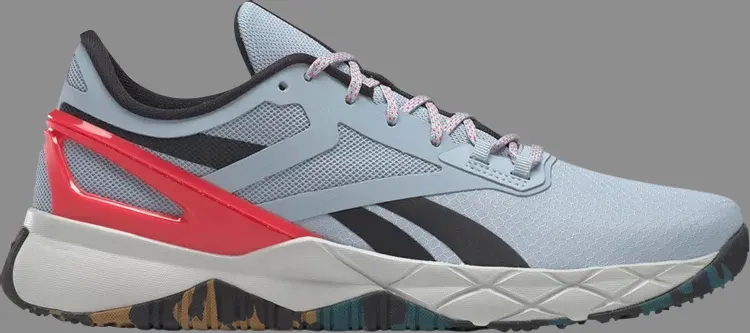 

Кроссовки nanoflex tr 'gable grey cherry camo' Reebok, серый