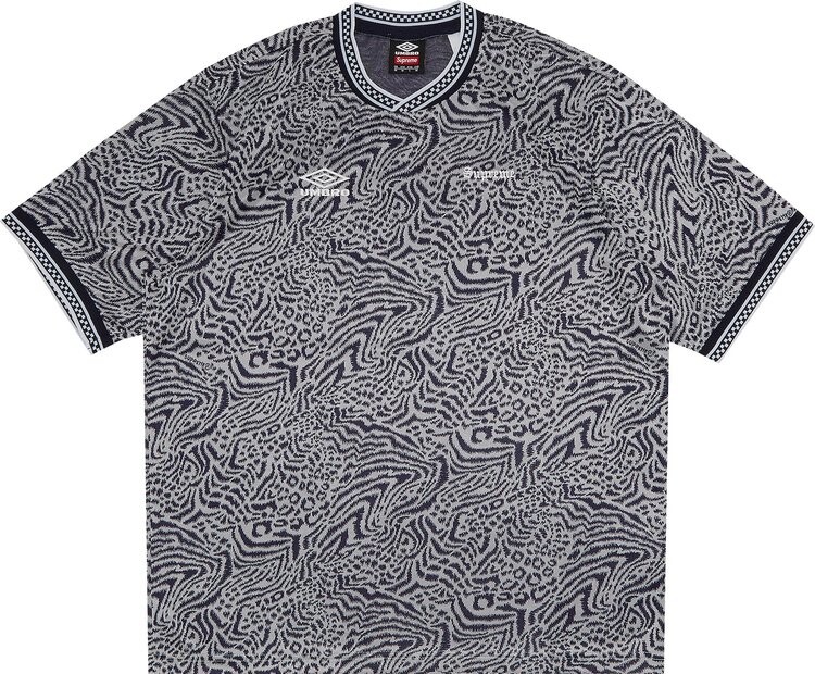 

Футболка Supreme x Umbro Jacquard Animal Print Soccer Jersey 'Navy', синий