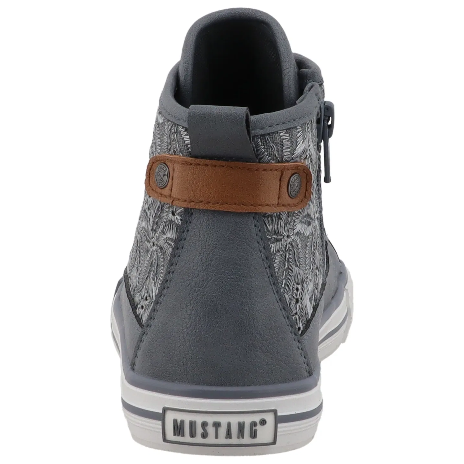 Детские высокие кроссовки с контрастной отделкой Mustang Shoes, Jeanasblau — фото 2