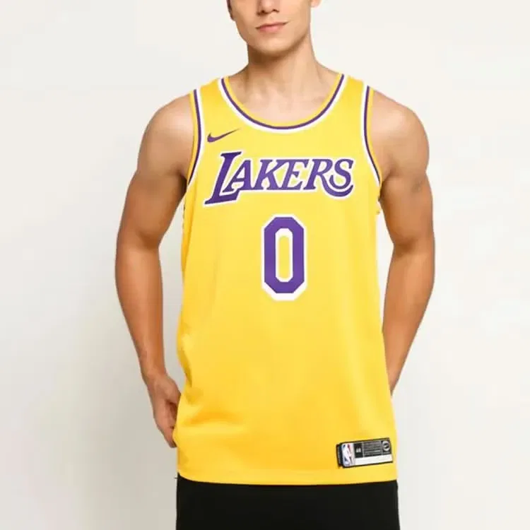 Джерси баскетбольное с принтом Swingmen Kyle Kuzma Nike, желтый — фото 3