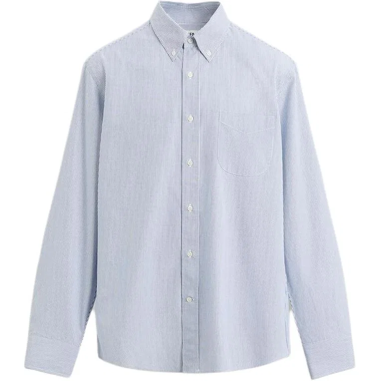 Мужская рубашка с принтом Blue/White ZARA, Blue/White