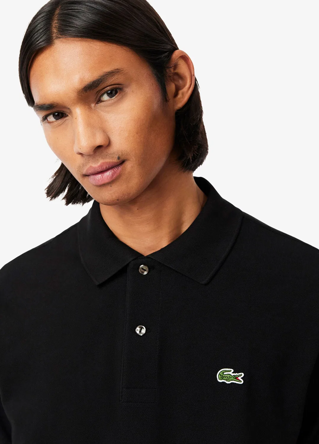 Поло Lacoste L.12.12 Classic Fit, черный — фото 2