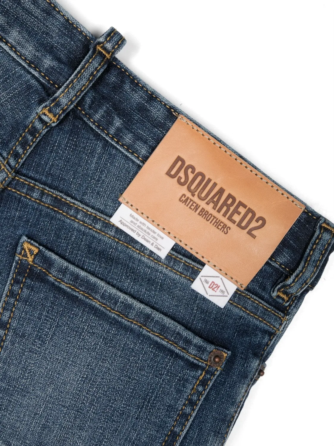 DSQUARED2 Джинсы с логотипом в темно-синем цвете — фото 3
