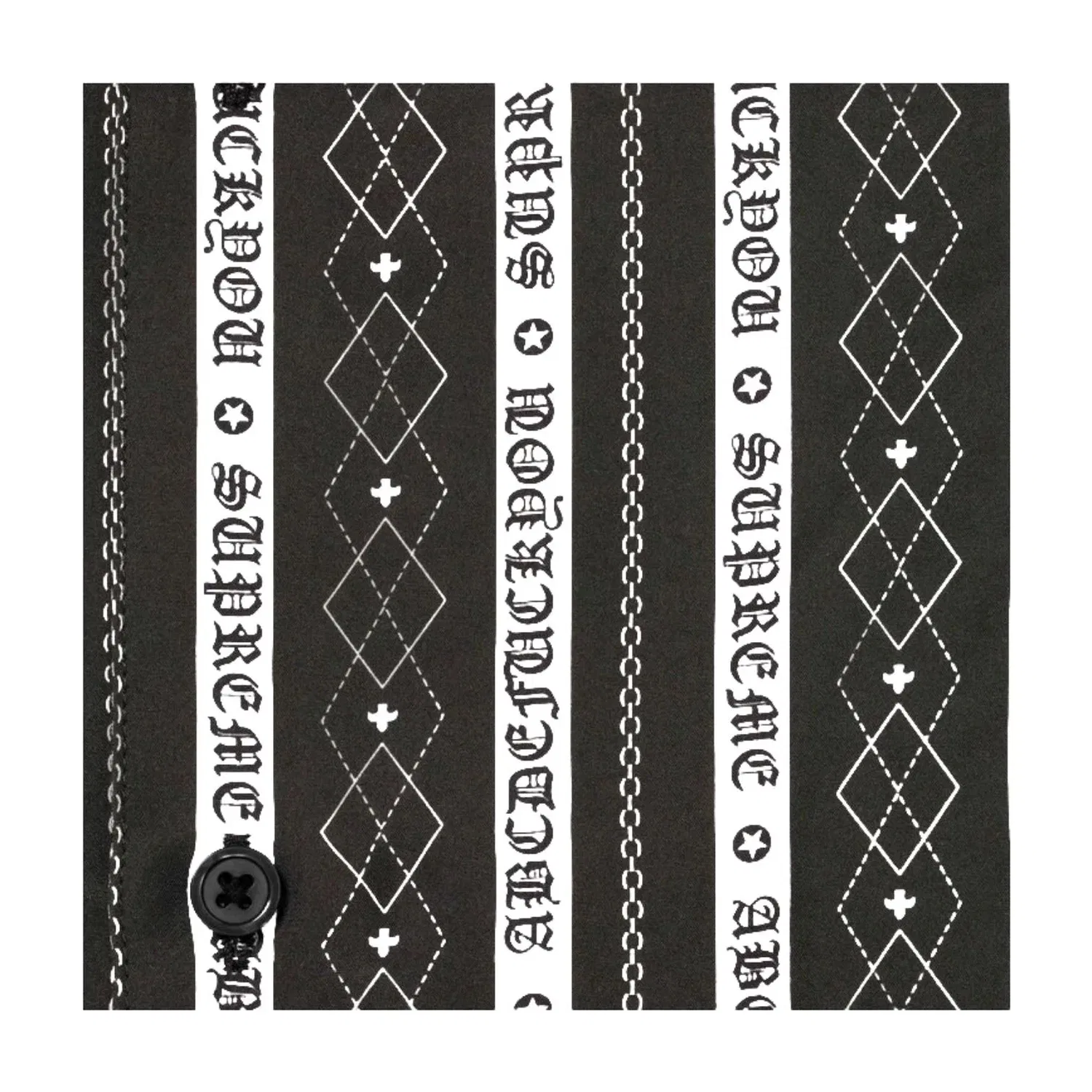 Мужская рубашка с длинным рукавом Old English Stripe Supreme, черный — фото 2