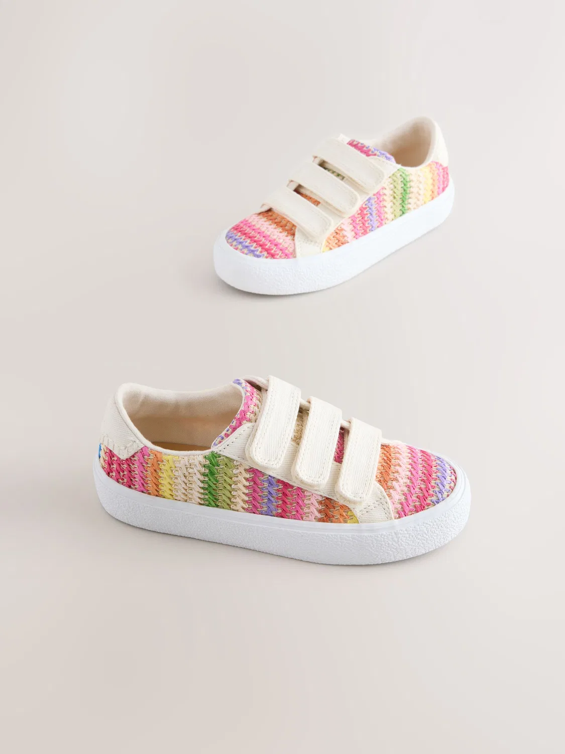 Кроссовки низкие Rainbow Raffia Next, радужный рафия
