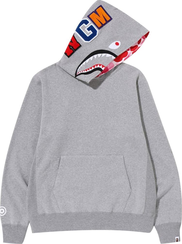 

Худи BAPE Shark Pullover Hoodie 'Grey', серый