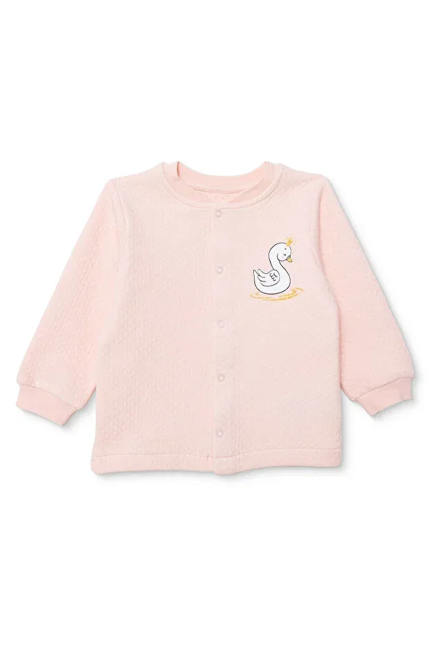 Детский стеганый кардиган с длинным рукавом Ebebek Hello Baby, Pink