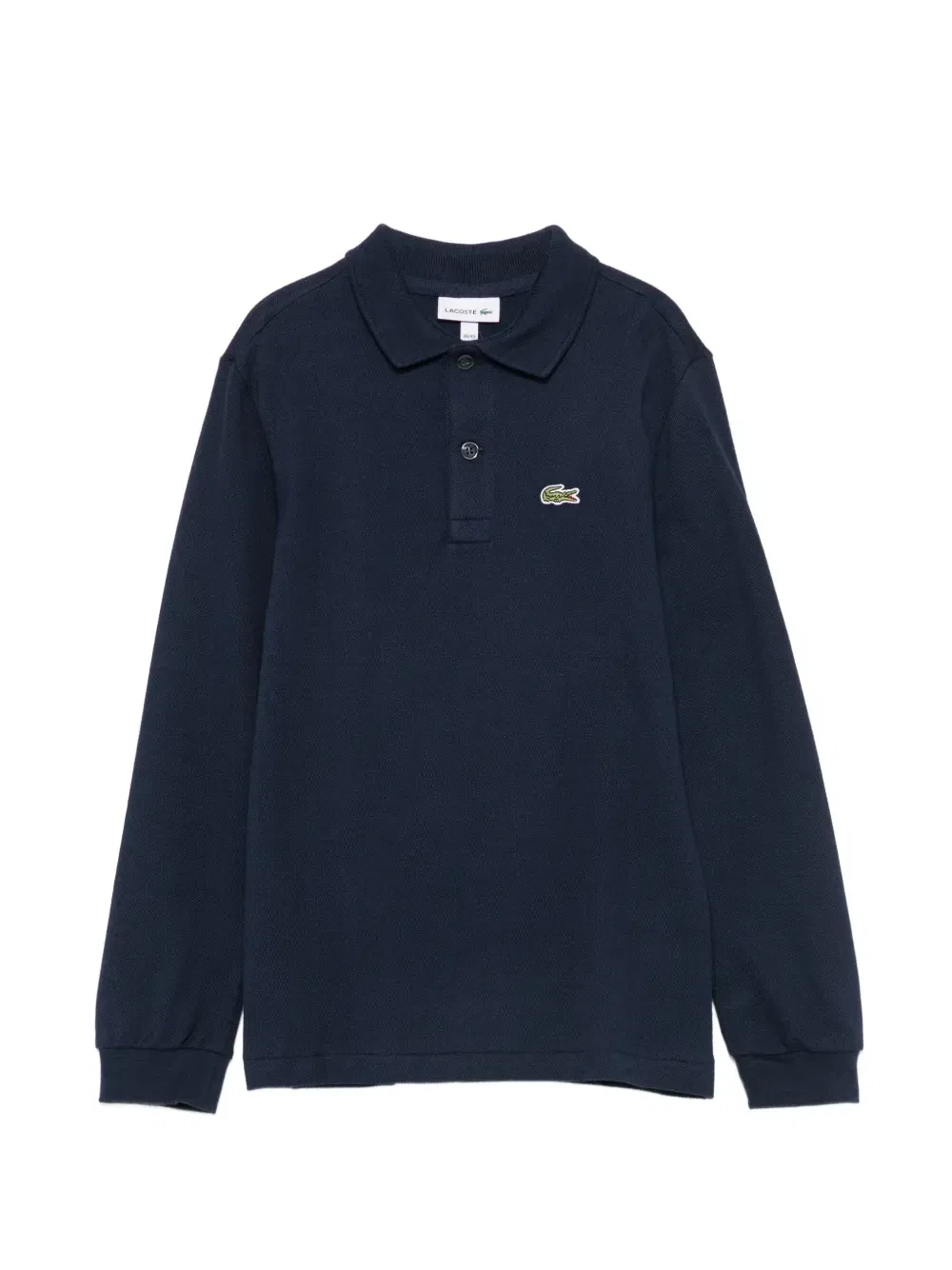 Рубашка поло с длинными рукавами и нашивкой-логотипом Lacoste Kids, синий
