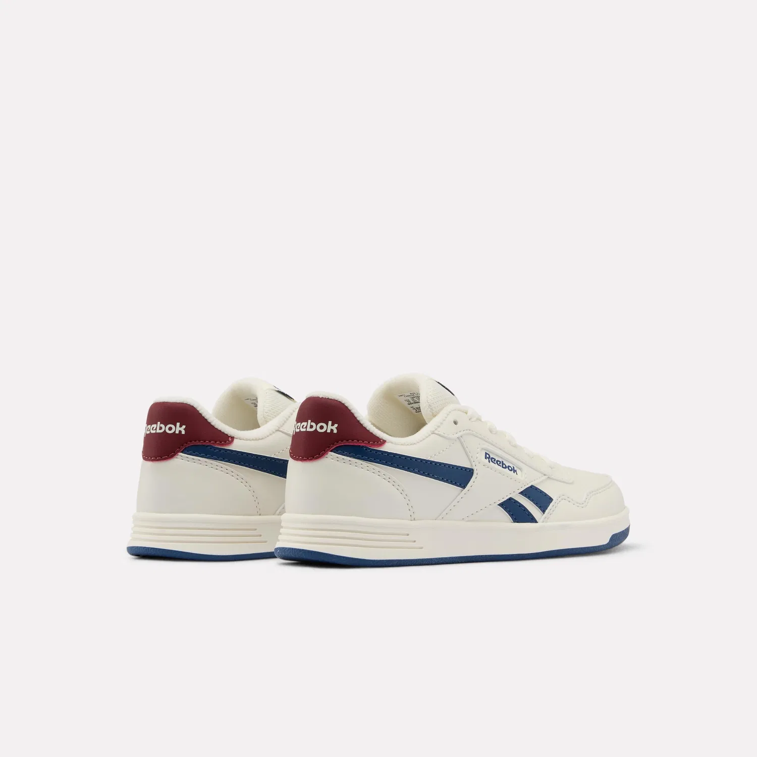 Детские кроссовки Court Advance Reebok, Chalk Batikblue Classicburgundy — фото 4
