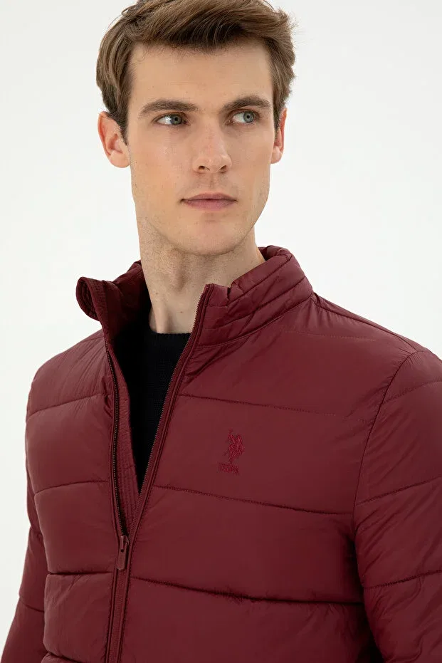 Мужской пуховик с длинным рукавом U.S. Polo Assn., Burgundy — фото 2