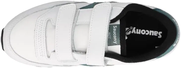 Детские кроссовки для мальчиков с двойной липучкой Jazz Double Hook & Loop Saucony, White/Green — фото 4