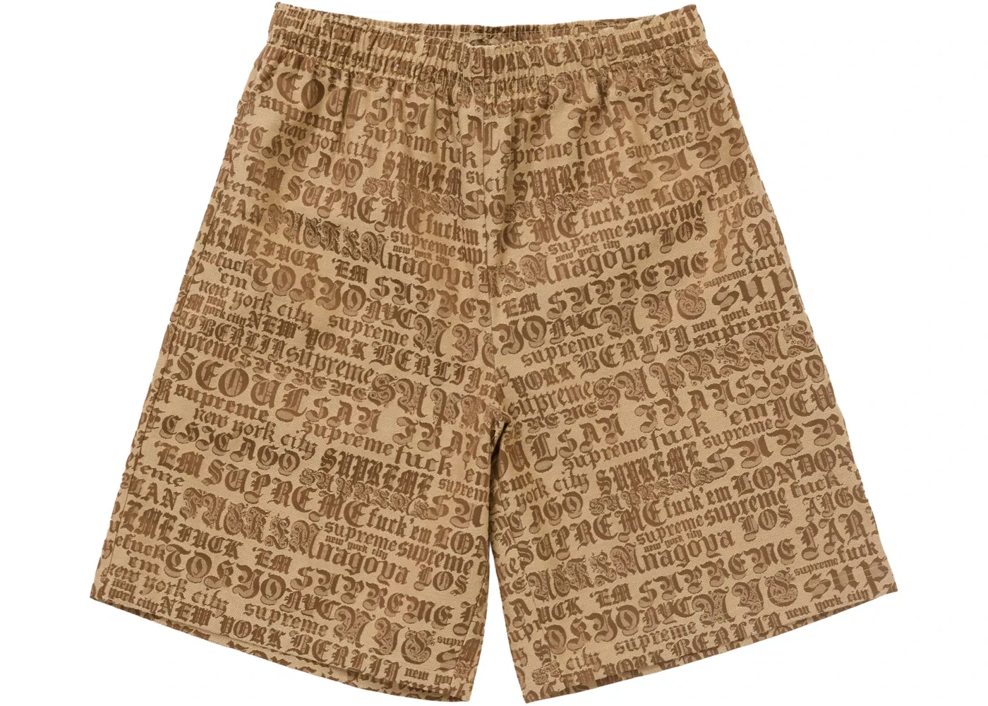 Мужские шорты с жаккардовым принтом Supreme Cities Short, Tan