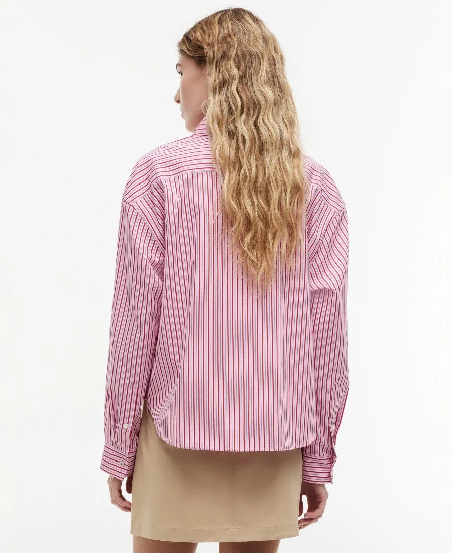 Рубашка с длинным рукавом, свободного кроя Tommy Hilfiger, Pink Multi Stripe — фото 4