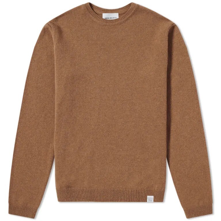 

Джемпер Norse Projects Sigfred Lambswool Crew Knit, светло-коричневый