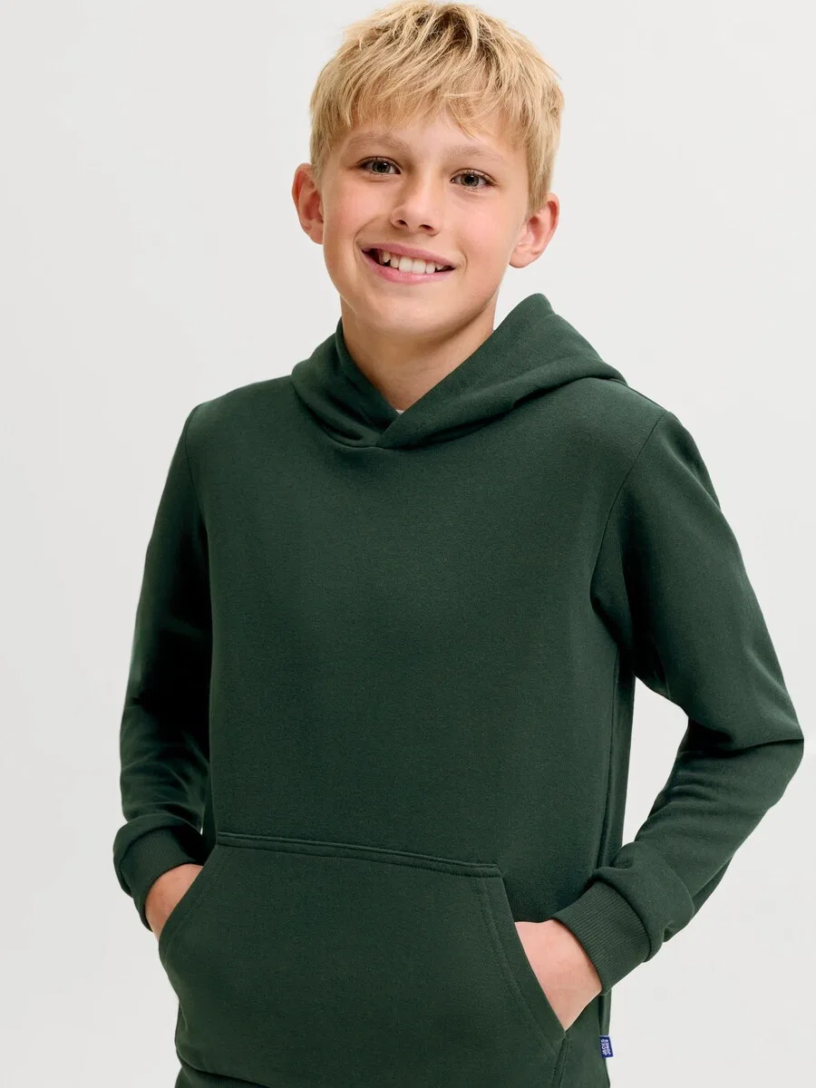 Детская толстовка 'JJEBradley' темно-зеленого цвета Jack & Jones Junior — фото 2