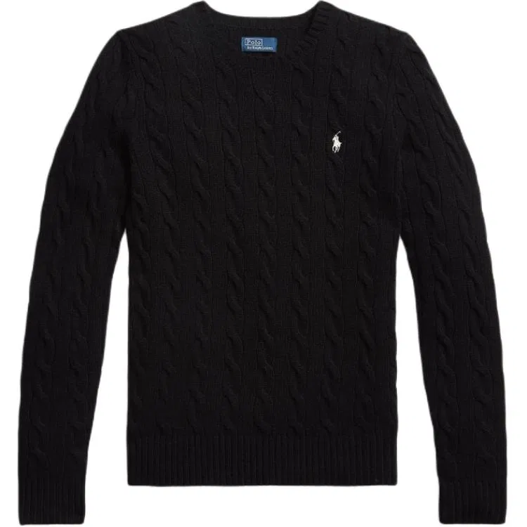 Женский облегающий свитер с воротником-поло Polo Black, Polo Ralph Lauren