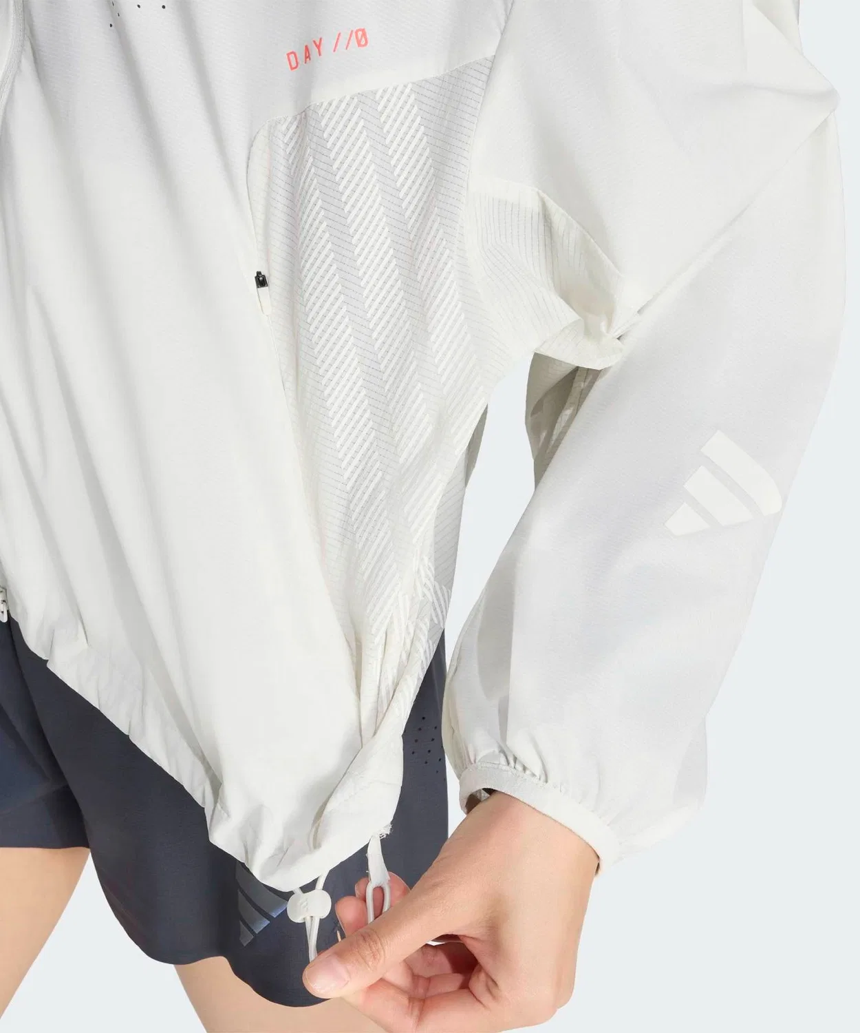 Женская куртка свободного кроя с двухсторонней молнией Running Woven Jacket Adidas, Серый — фото 4