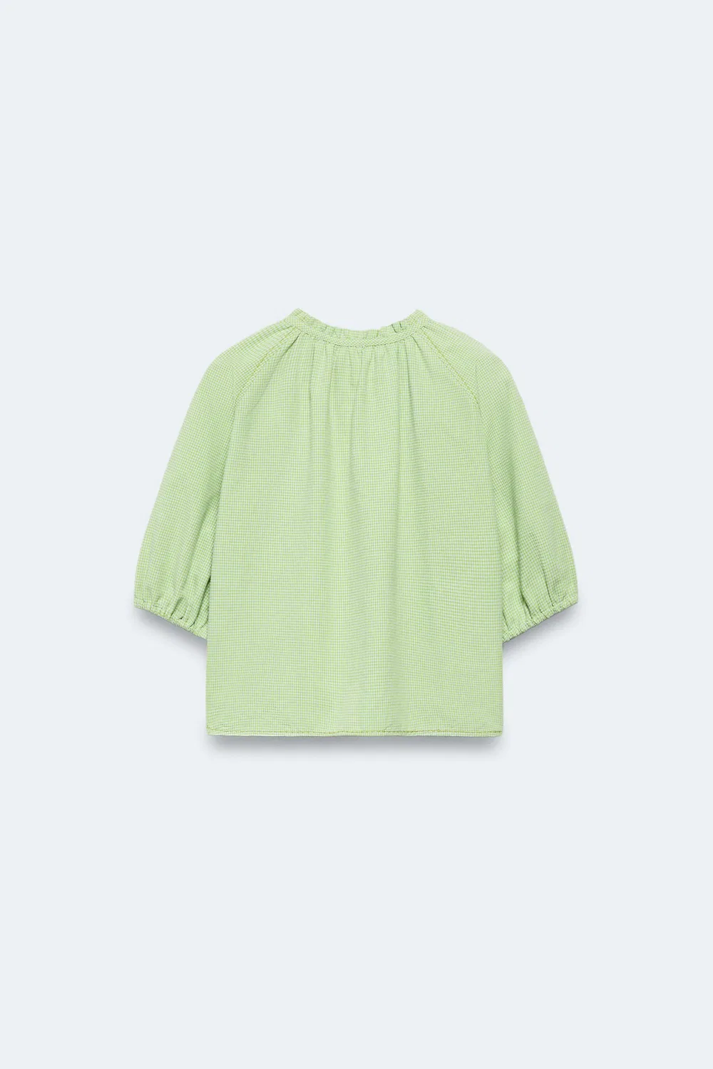Блузка в клетку, размер 2-14 лет / Лимитированная серия ZARA, Light Green — фото 2