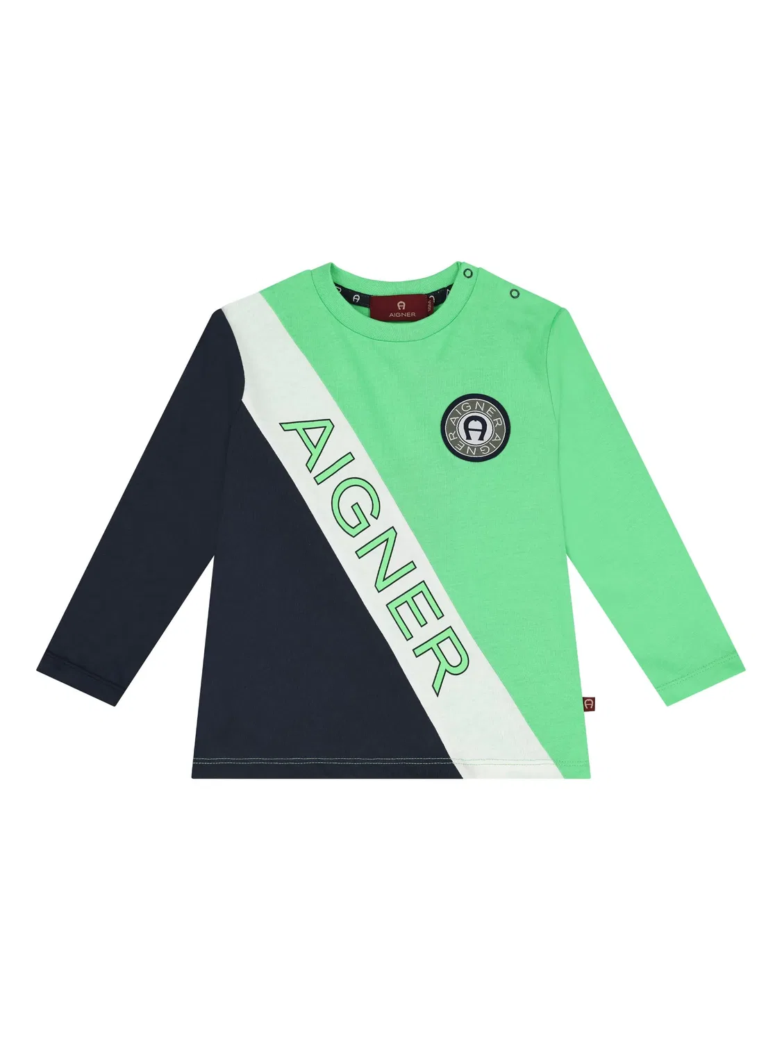Футболка с длинным рукавом с логотипом Aigner, зеленый
