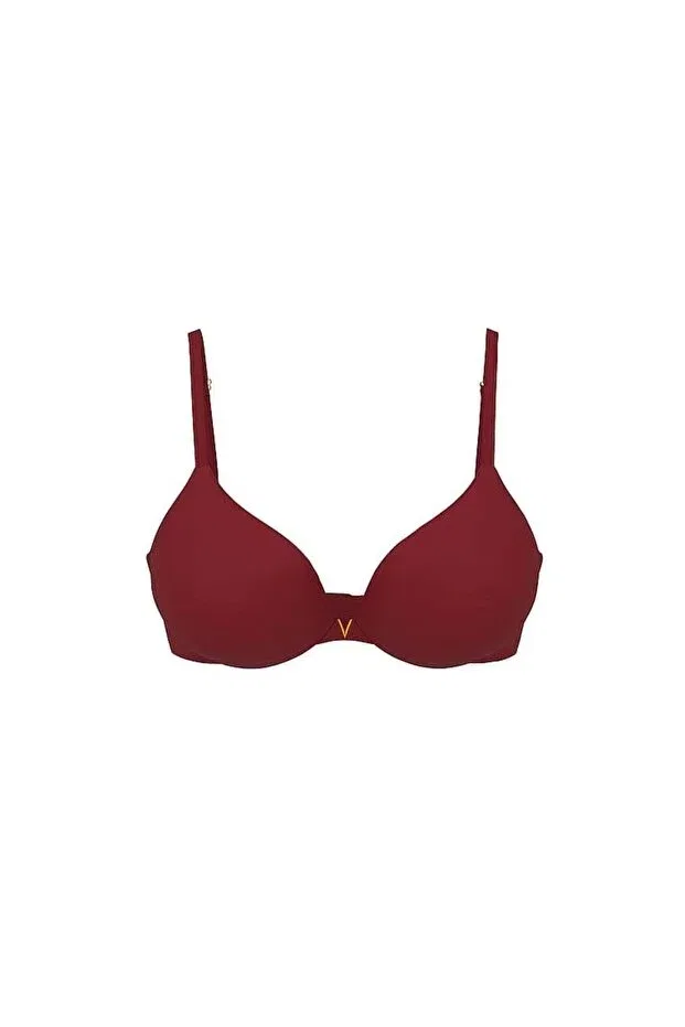 Женский бюстгальтер пуш-ап с бретелями-спагетти Victoria'S Secret, Dark Burgundy — фото 3