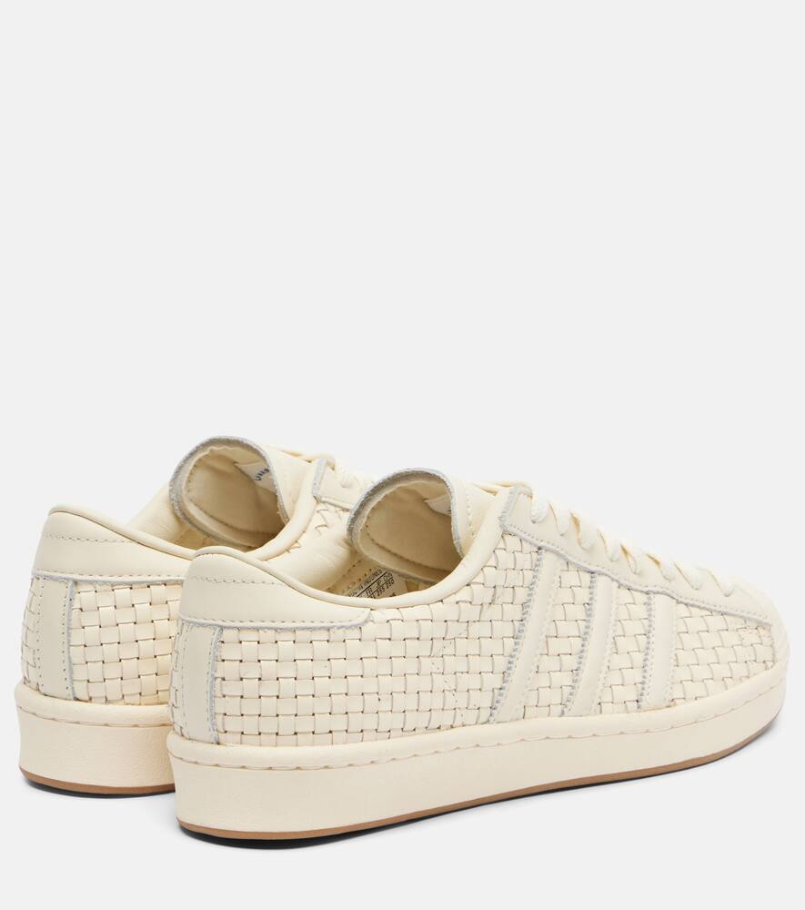 Винтажные кроссовки Superstar с плетением Adidas, Cream White/Cream White/Blue — фото 2