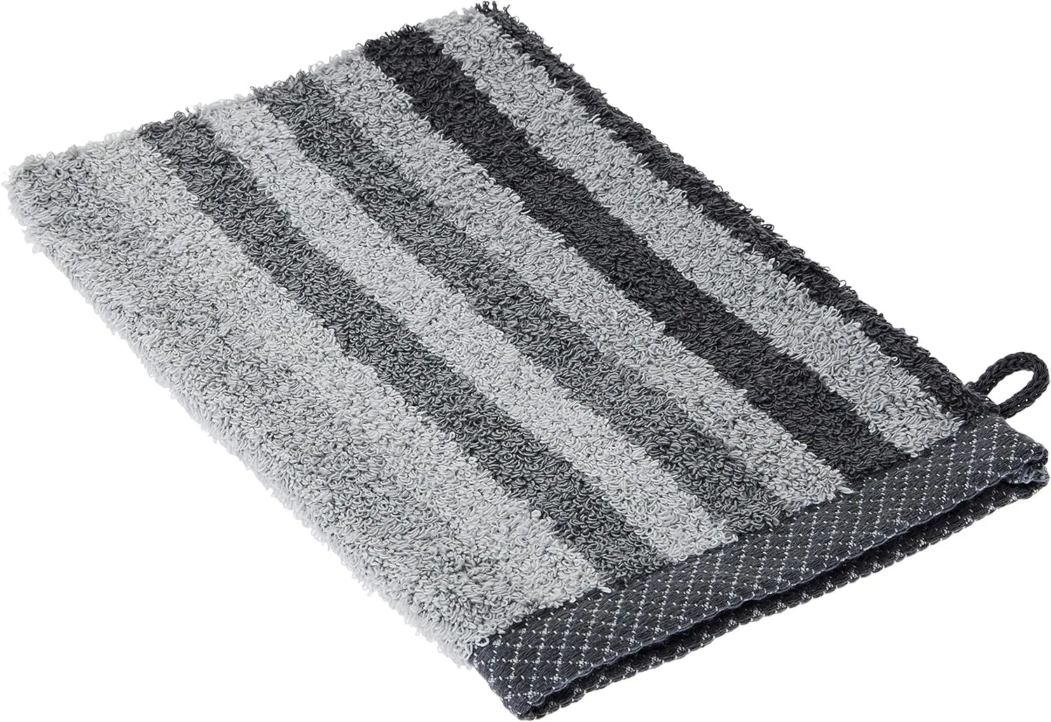 Мочалка для лица LASAHOME Pure Stripes, 16x21x1 см, Серый