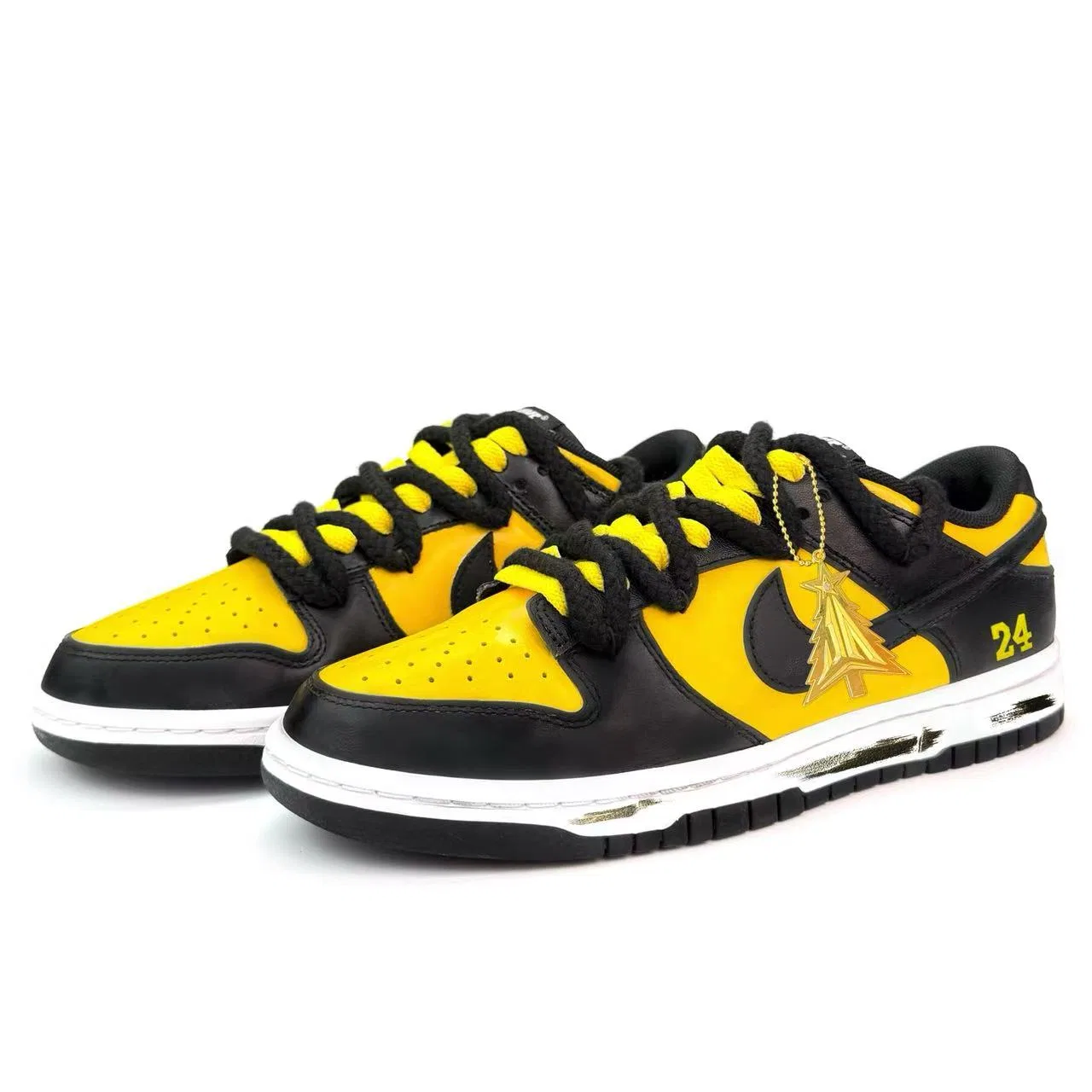 Кроссовки детские с принтом Bumblebee Nike, Yellow Black — фото 4