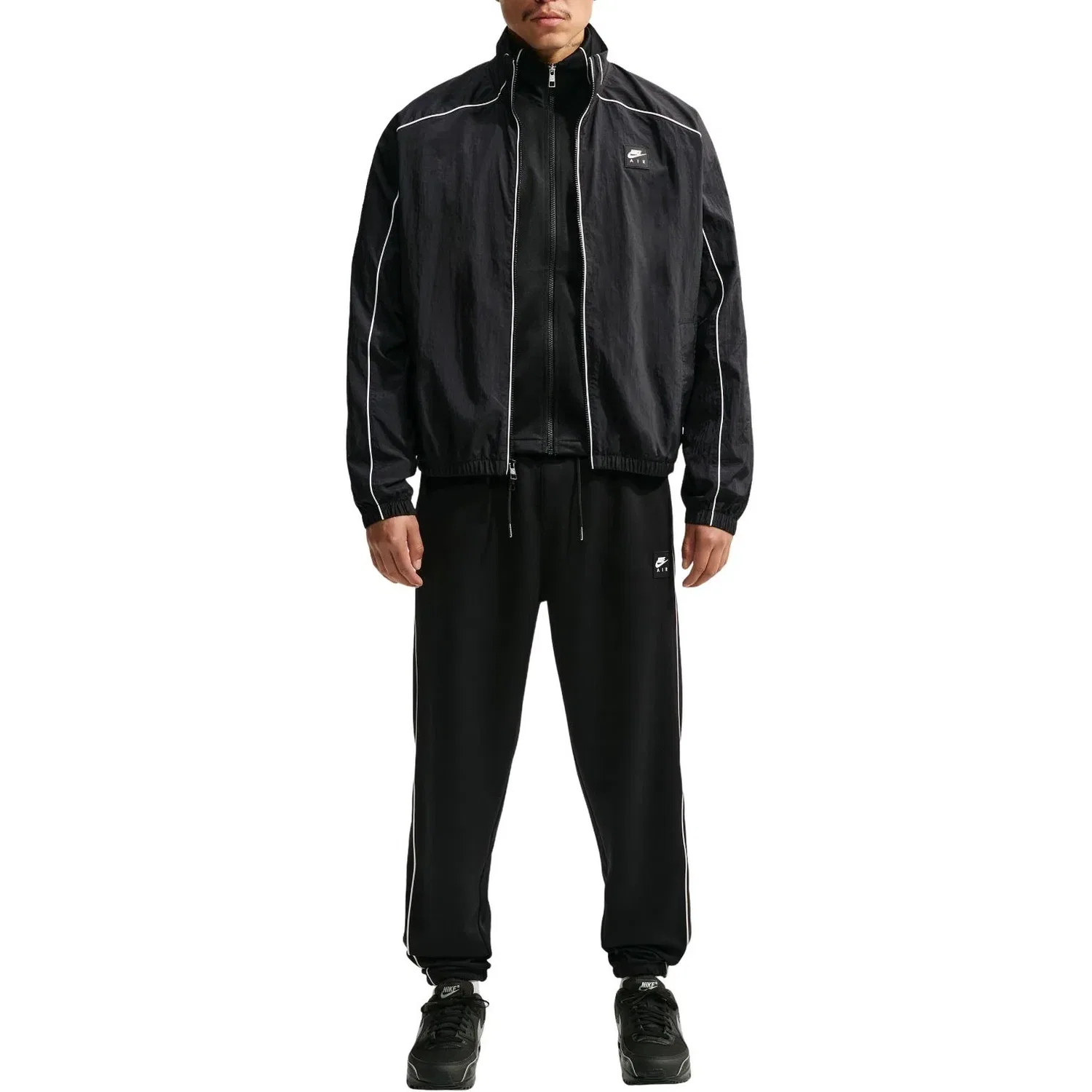 Мужская куртка Nike Air Woven Track Jacket, черный — фото 2