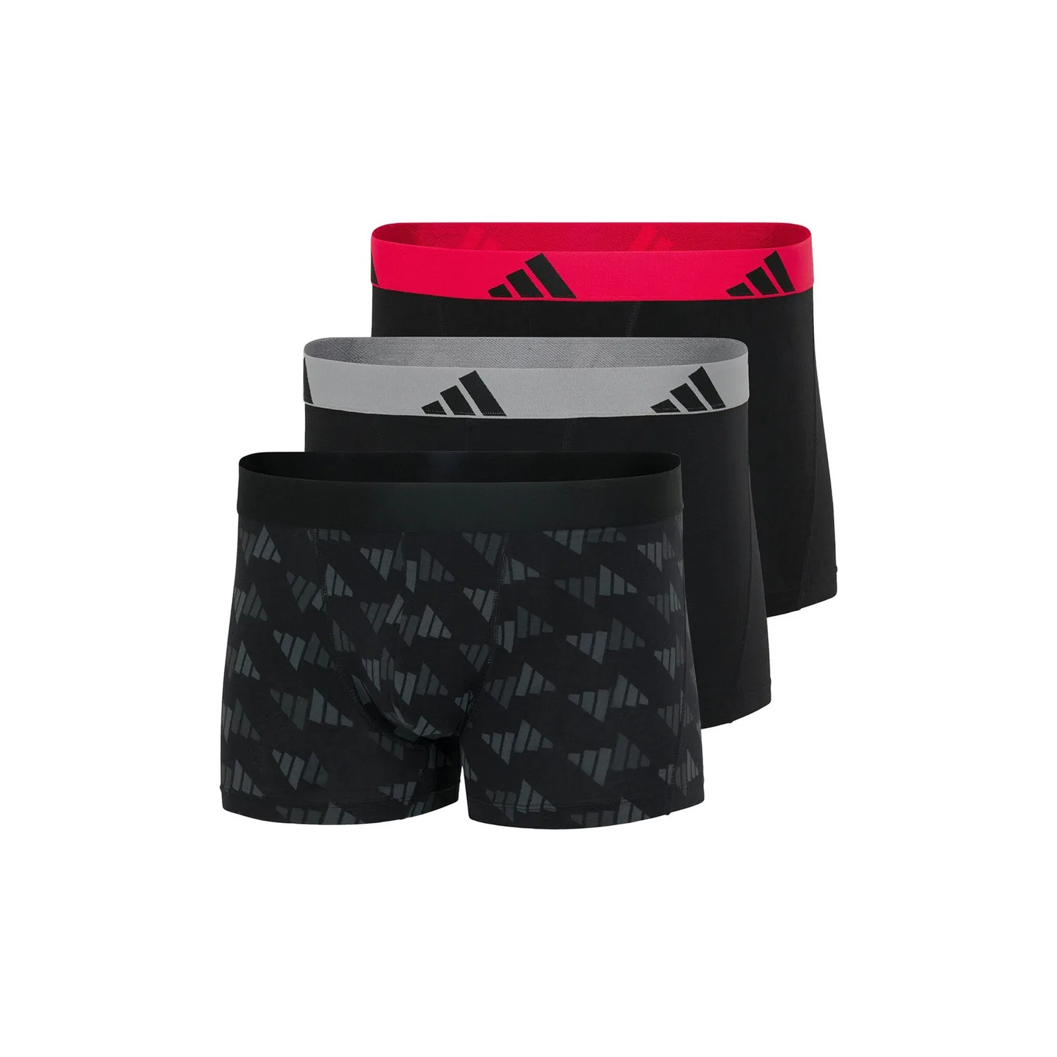 Мужские боксеры с логотипом Adidas Originals, Black/Grey/Red