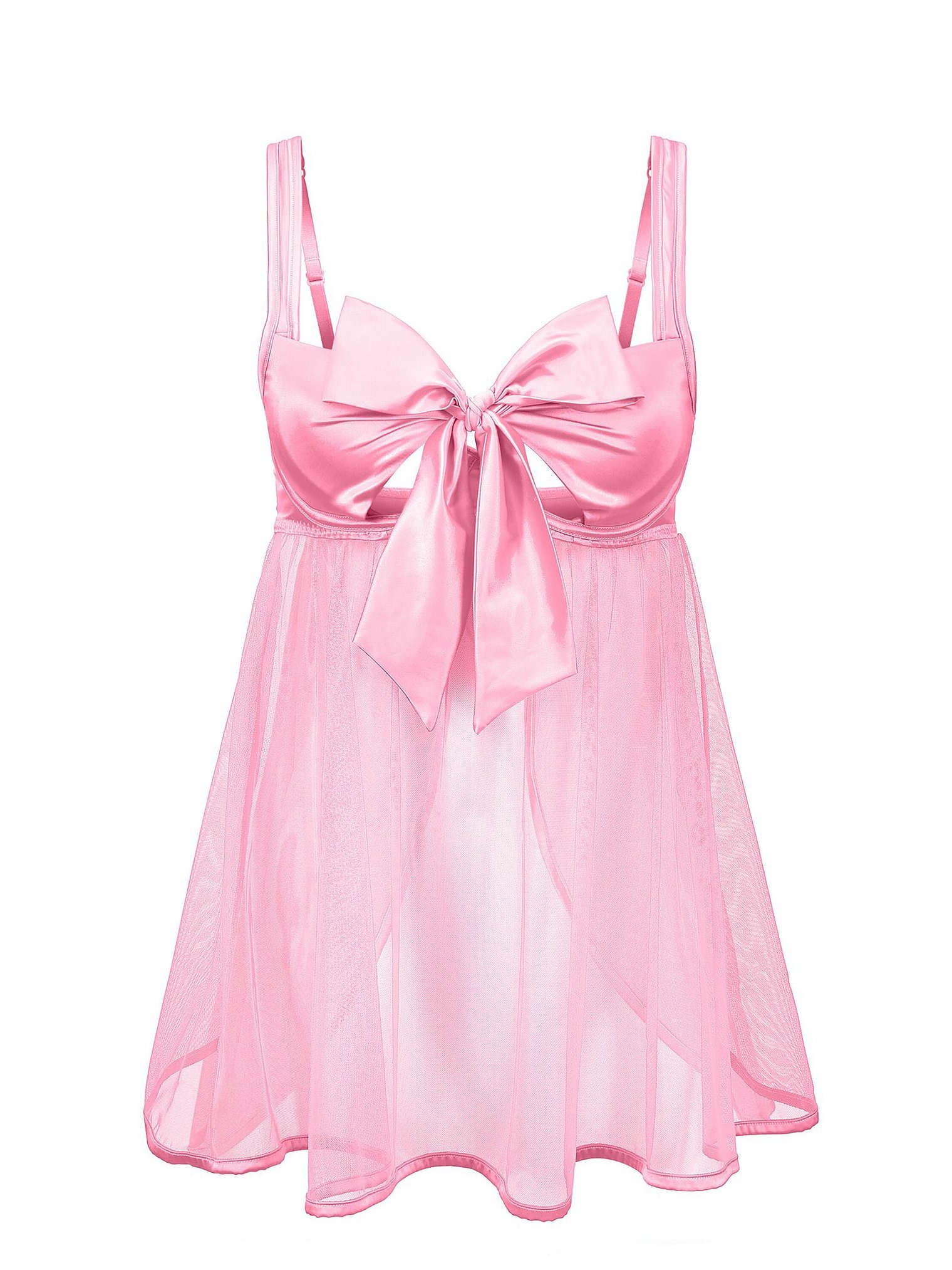 

Комплект белья Victoria's Secret Adore Me Bessima Babydoll, розовый