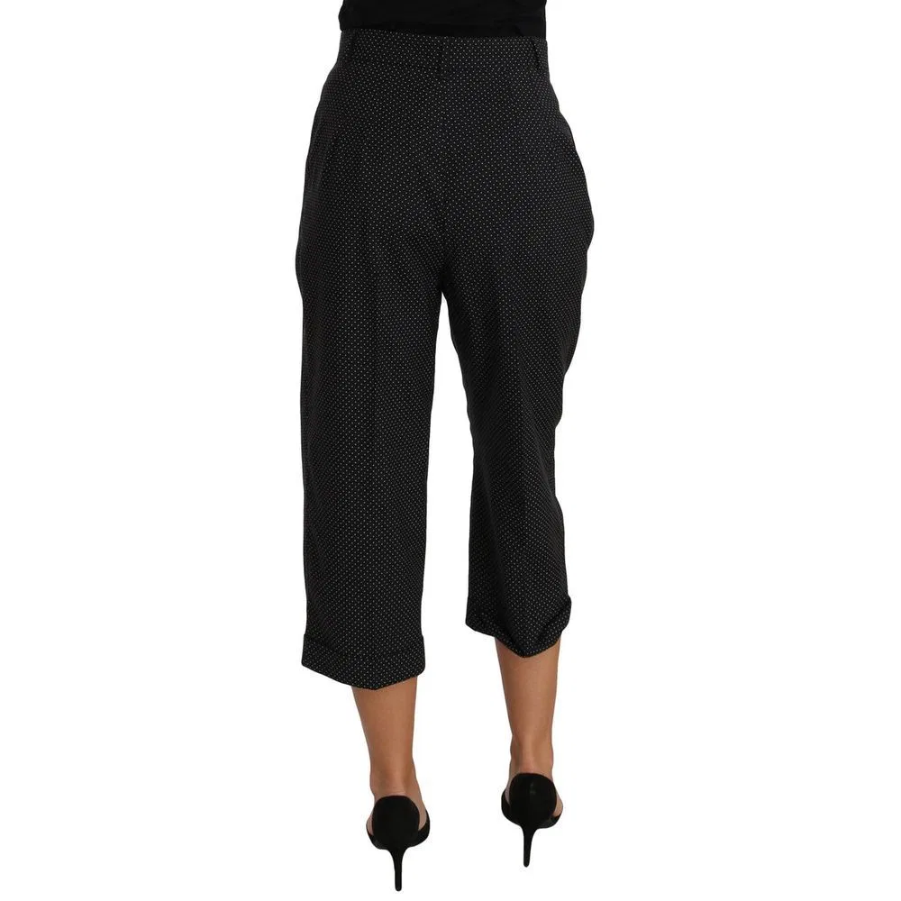 Женские брюки с принтом в горошек Pegged Pants Dolce & Gabbana, Black — фото 3