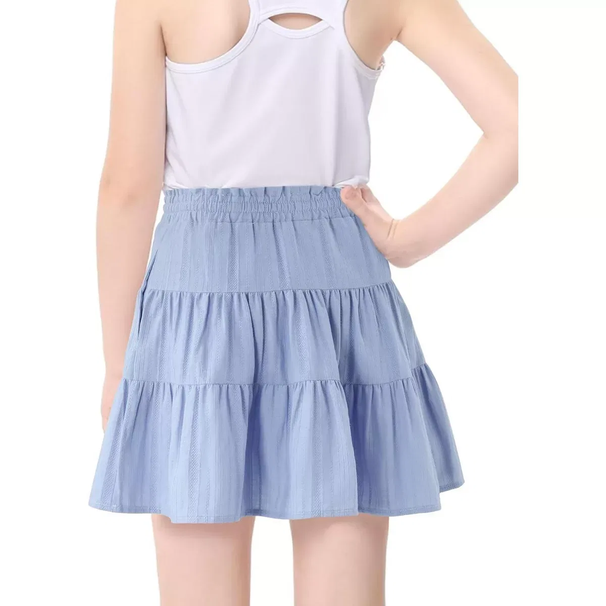 Детская юбка для девочек с высокой талией YesFashion, Blue — фото 2