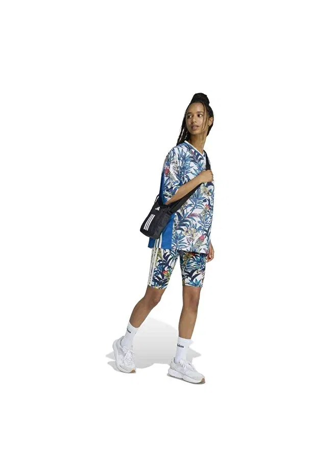 Женская спортивная футболка с принтом Adidas, Blue — фото 3