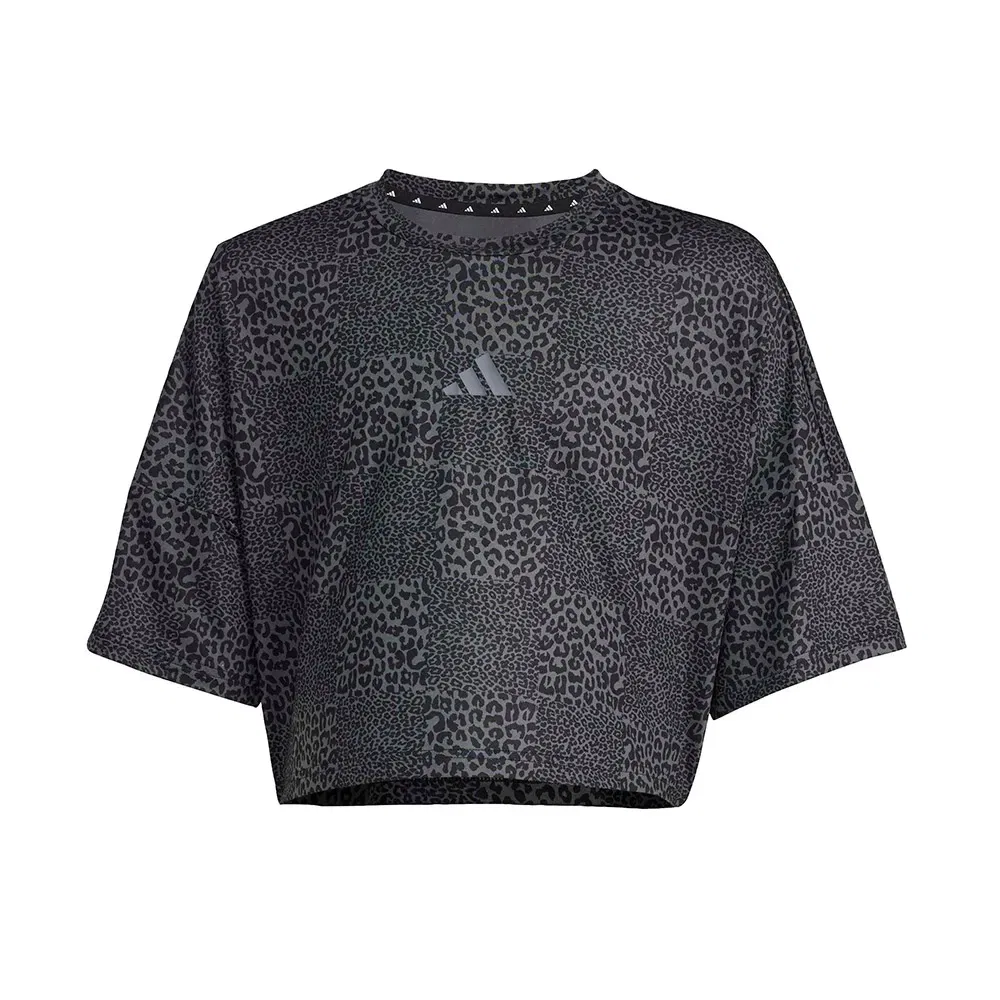 Детская футболка для девочек с принтом Future Icons All Over Printed Adidas, Grey — фото 3