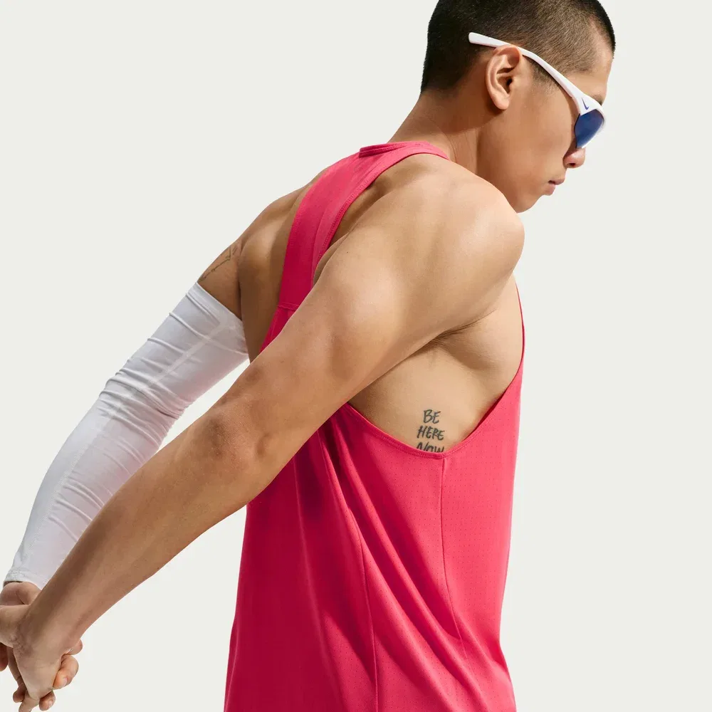 M nk df fast singlet - top Nike Performance, Fusion Red Reflective Silv — фото 4
