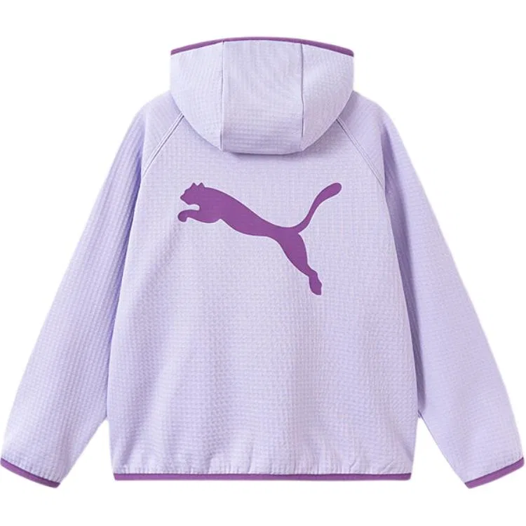 Детская куртка с капюшоном, умеренная растяжимость, PUMA, Pink Purple — фото 3