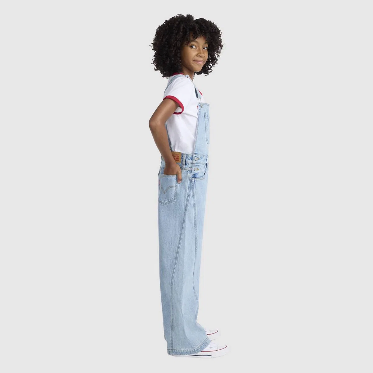 Комбинезоны-Карго для девочек 7-16 лет Levi's, Far And Wide - Light Wash — фото 3