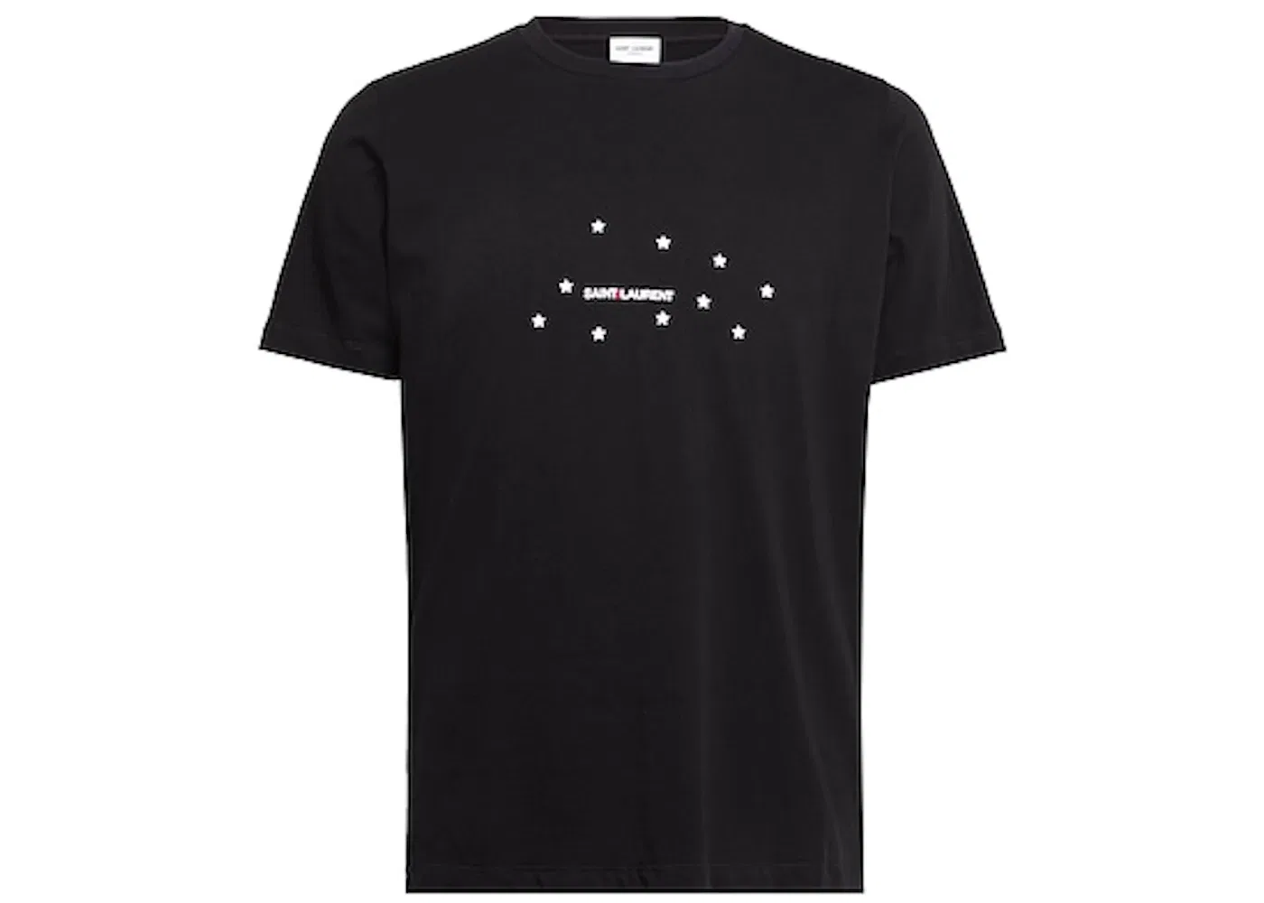 Футболка с принтом Saint Laurent Constellation Stars Archive Logo T-shirt, Black