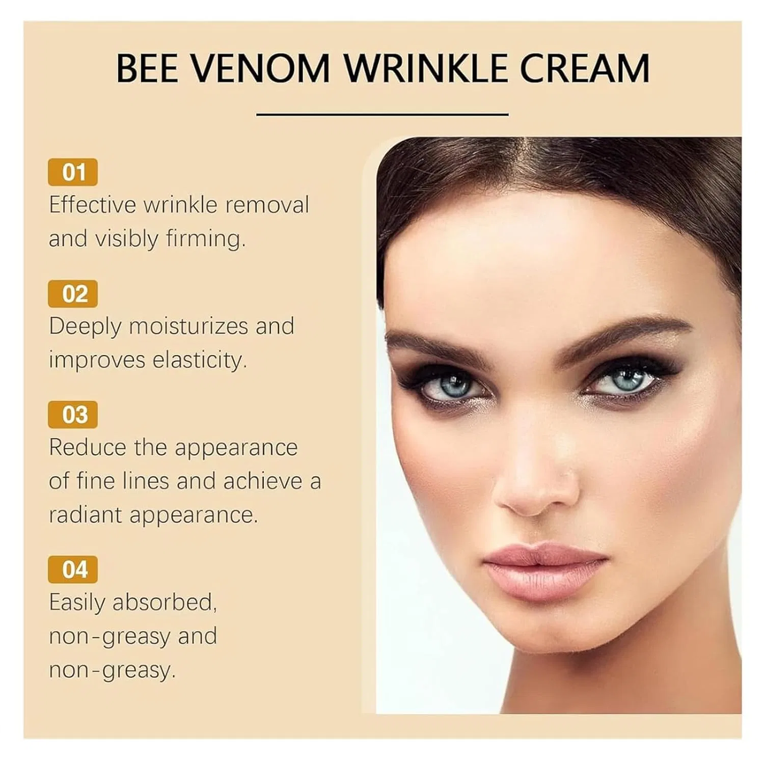 Крем для лица Bee Venom Wrinkle Removal Cream HOUKUNKA, 3 шт, 20 г — фото 4