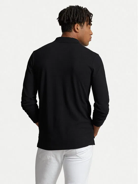 Поло custom slim fit Polo Ralph Lauren, черный — фото 3