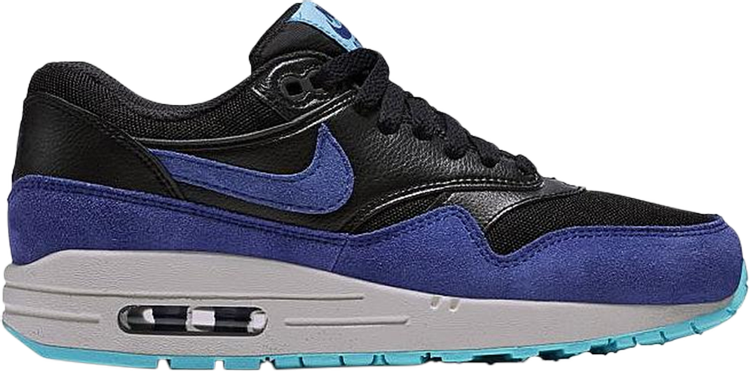 Кроссовки Nike Wmns Air Max 1 Essential 'Black Deep Royal', синий - фото