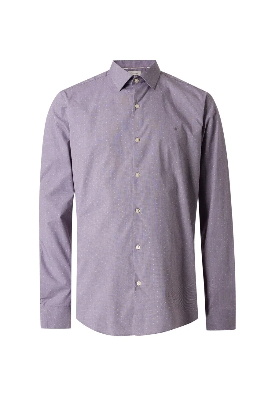 Рубашка Calvin Klein Regular fit Button Up Shirt 'ESNTL' сиреневого цвета