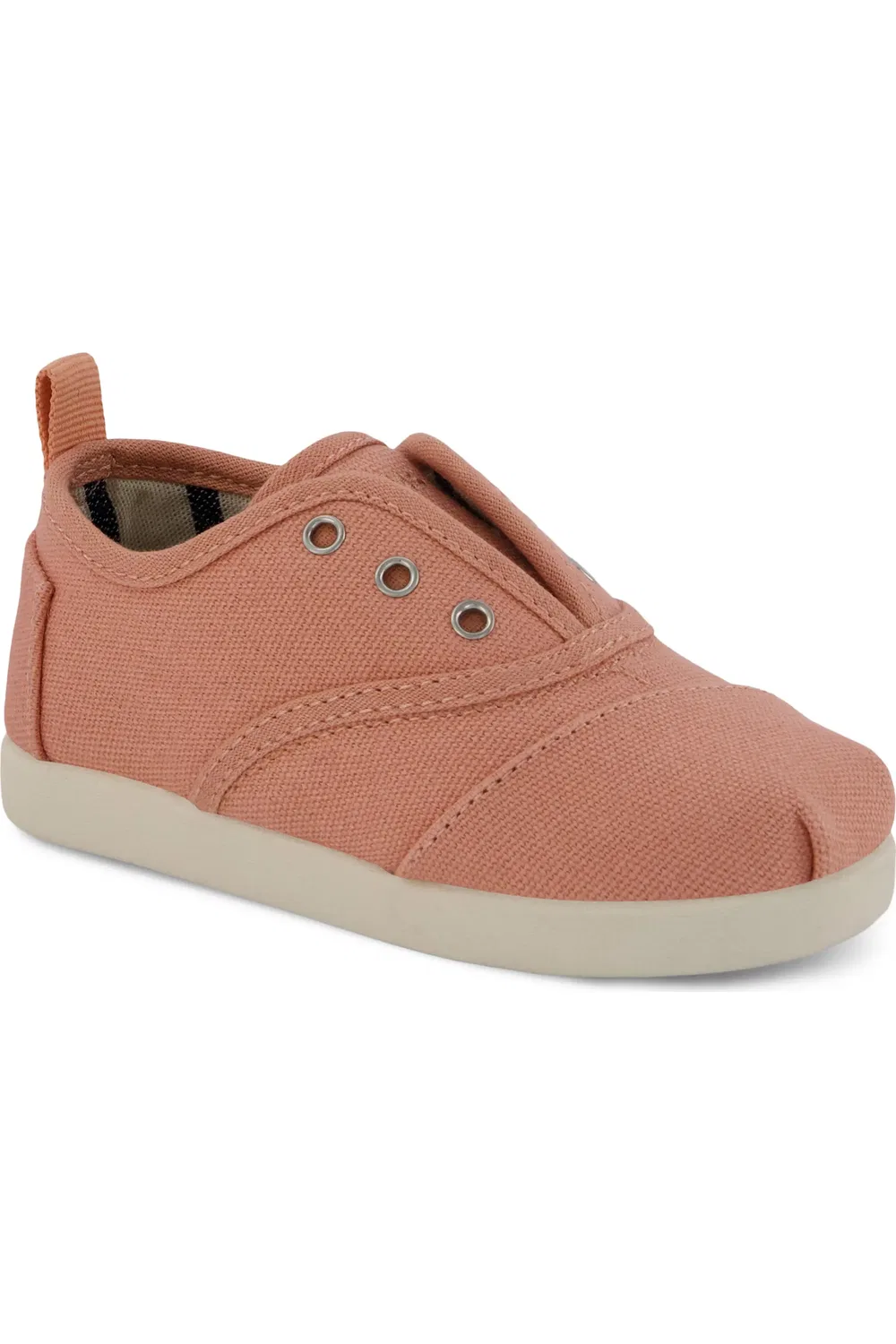 Детские кроссовки легкие на липучке Cordones Plus TOMS, средне-розовый
