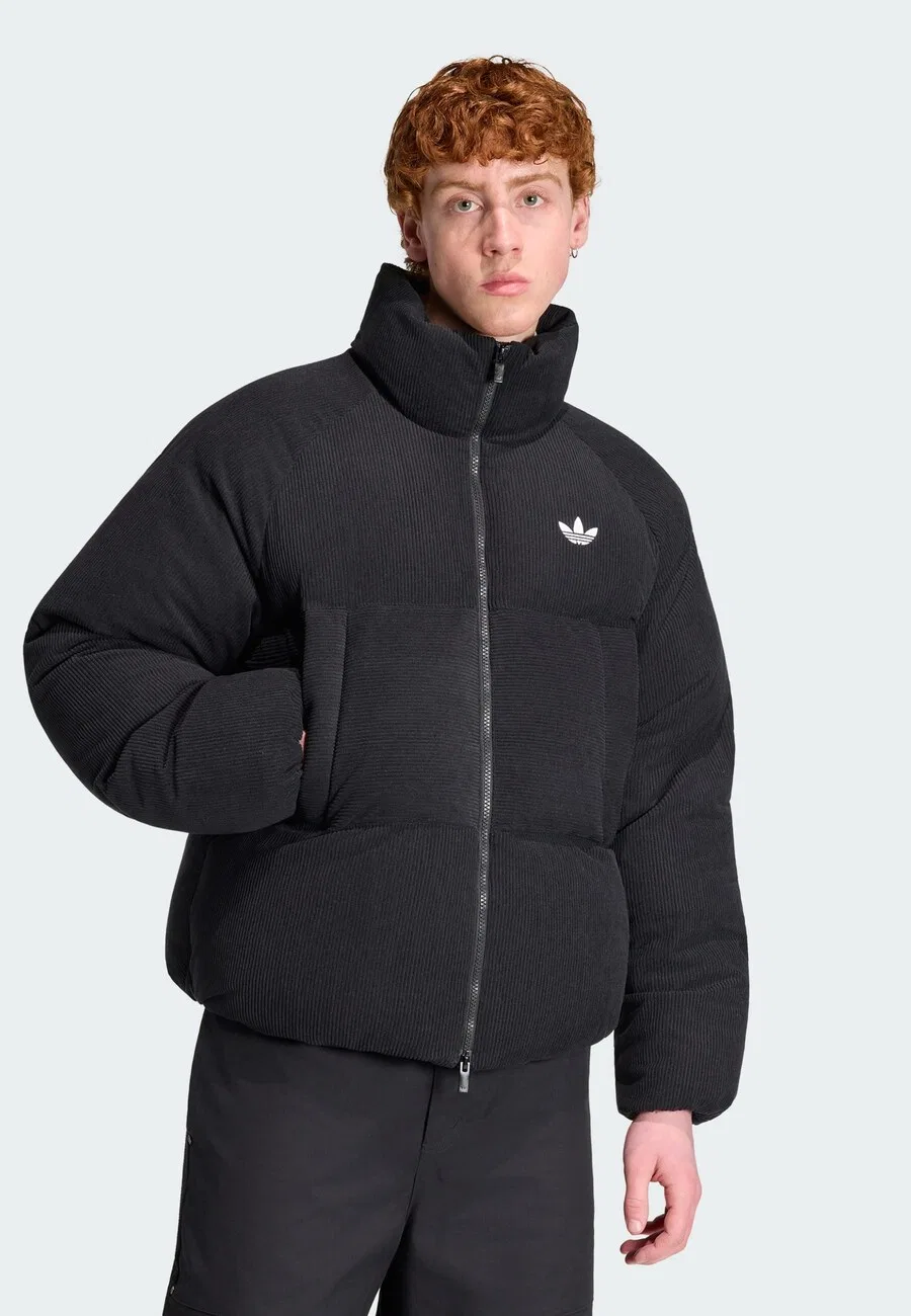 Зимняя куртка ADIDAS ORIGINALS 'CORDUROY PUFFER' черного цвета — фото 2