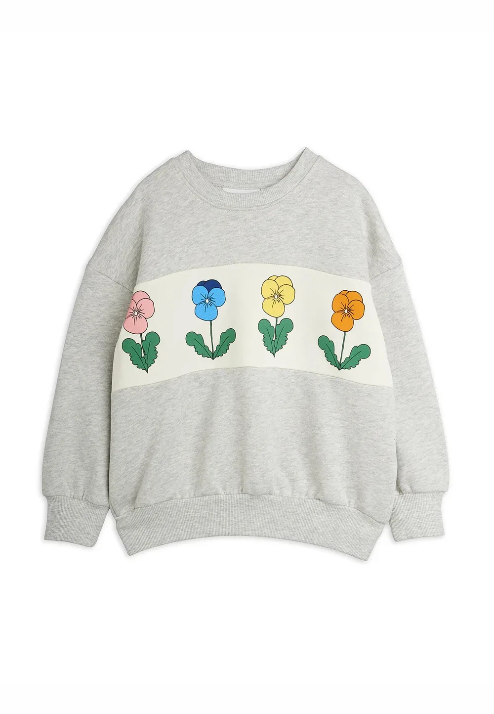 Толстовка унисекс с панелью Violas Mini Rodini, Grey Melange