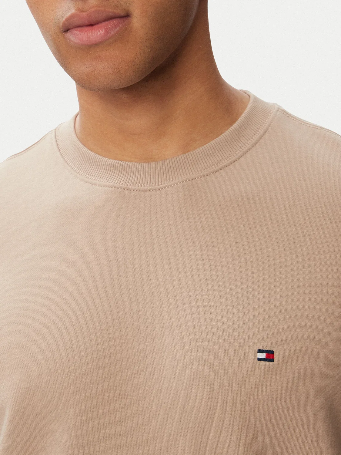 Мужская толстовка стандартного кроя Essential Terry Tommy Hilfiger, бежевый — фото 4