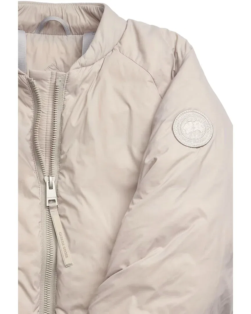 Женский пуховик-бомбер утепленный Canada Goose Elba Down Bomber Jacket, коричневый — фото 4