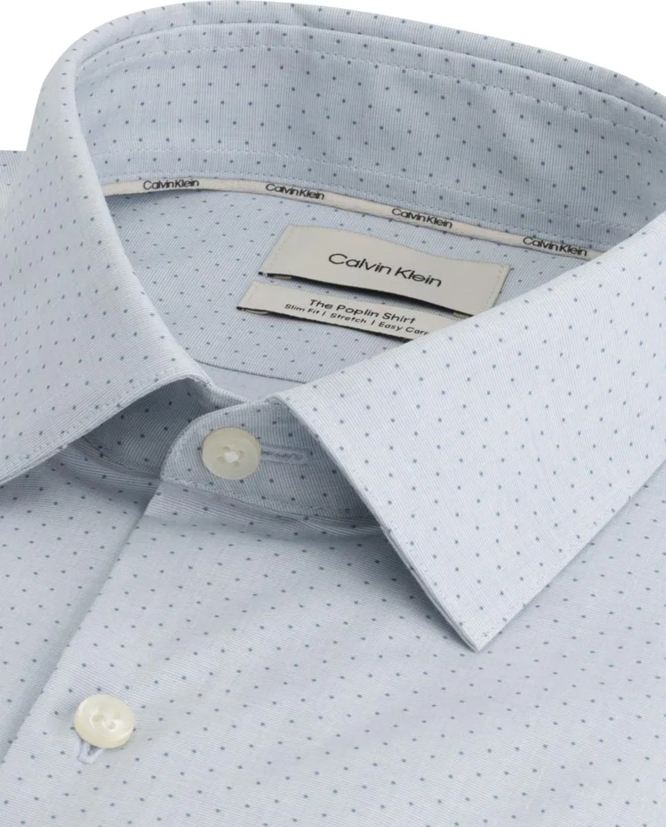 Мужская рубашка в горошек, Vestir Microestampado, Calvin Klein, синий — фото 2