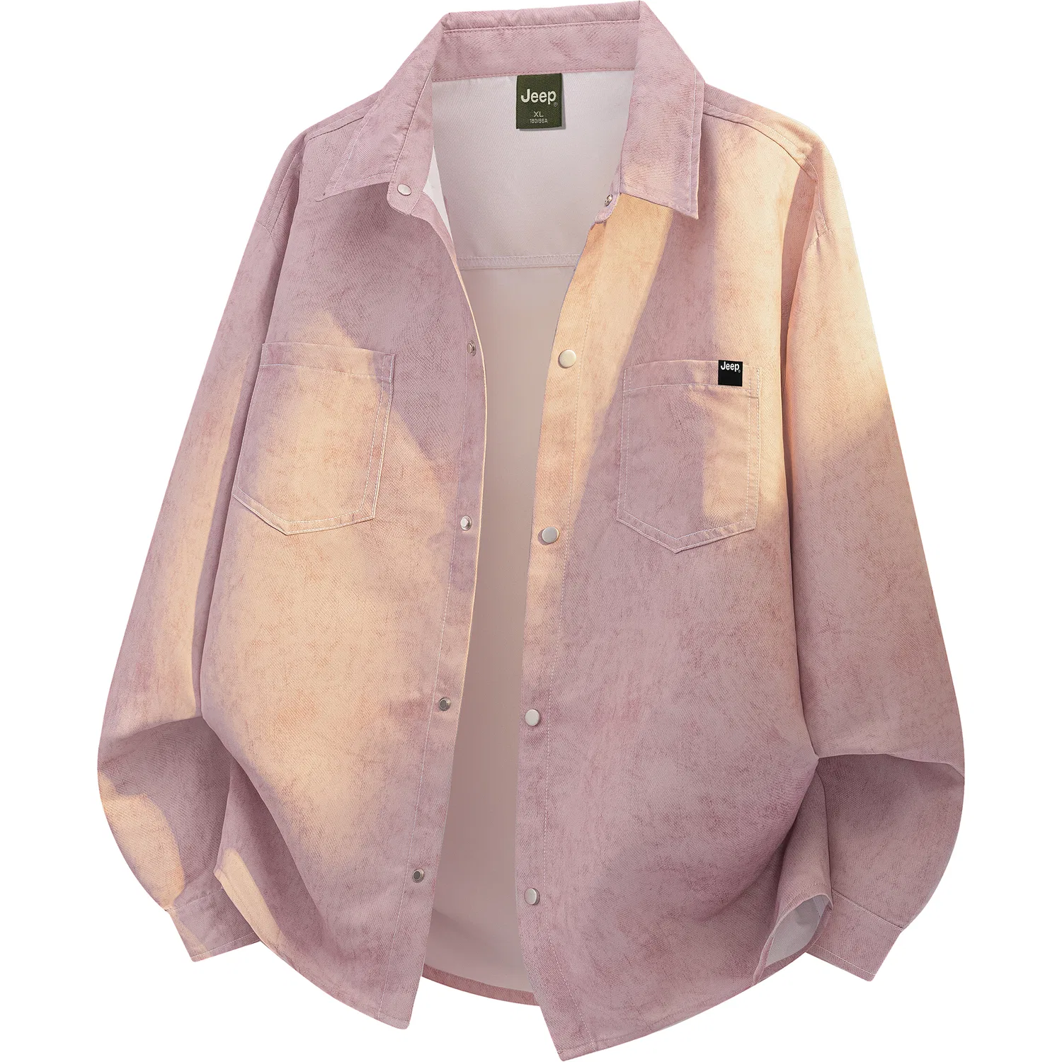 Детская рубашка с принтом Jeep Wrangler Shirts Unisex Lapel Moderate Other, Tie Dye Lotus Root Pink