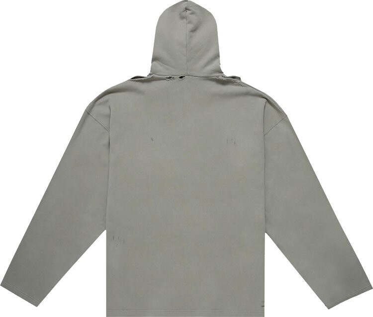 Худи Balenciaga Blurry Logo Hoodie 'Steel Grey/Black', серый — фото 3
